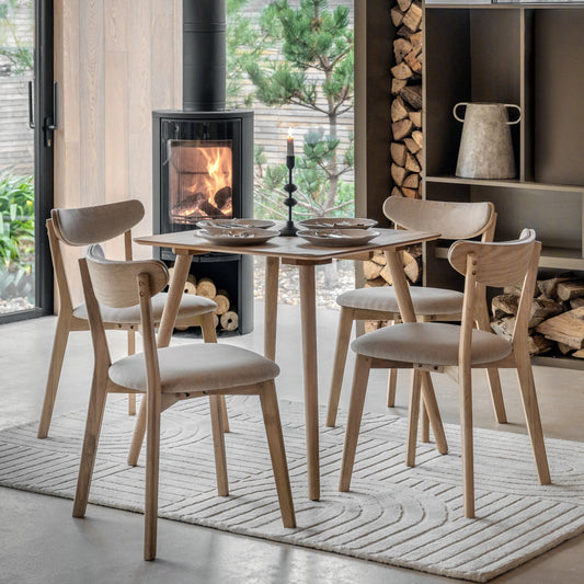 Gallery Direct Hatfield Square Dining Table Natural