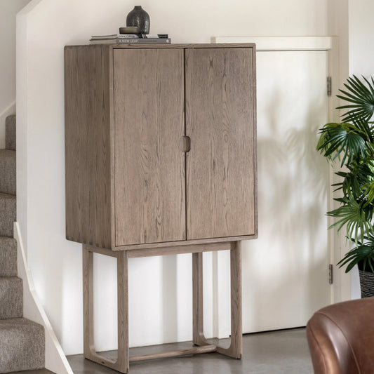 Gallery Direct Craft Cocktail Cabinet Smoked