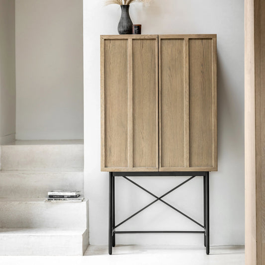 Gallery Direct Panelled 2 Door Cocktail Cabinet