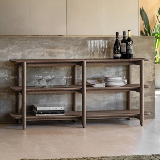 Gallery Direct Hatfield Wide Open Display Smoked