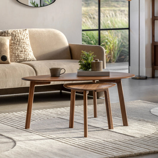 Gallery Direct Madrid Coffee Table Nest in Walnut
