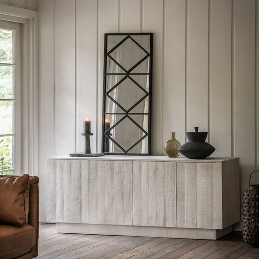 Gallery Direct Iowa 4 Door Sideboard Whitewash
