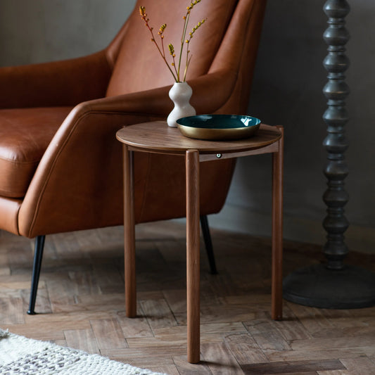 Gallery Direct Burley Side Table in Walnut