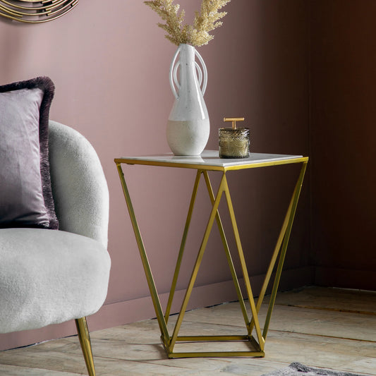 Gallery Direct Helford Side Table Gold