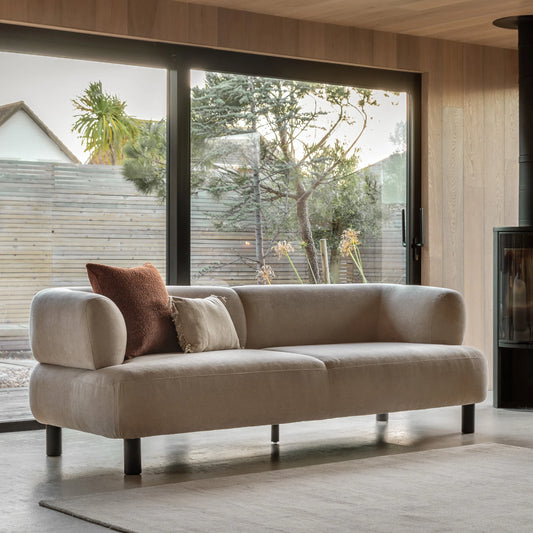 Gallery Direct Ardo 3 Seat Sofa in Cream