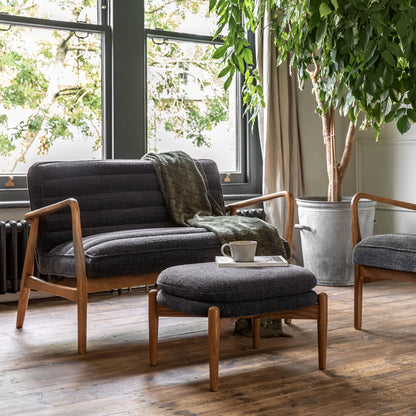 Gallery Direct Datsun 2 Seater Sofa in Charcoal