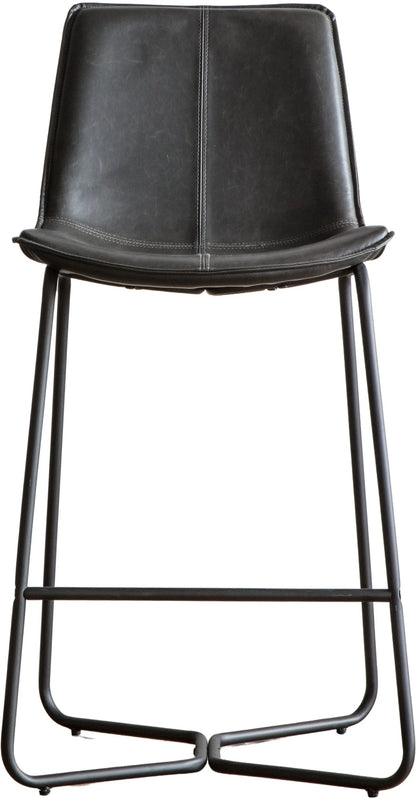 Gallery Direct Pair of Hawking Bar Chairs in Charcoal