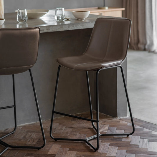 Gallery Direct Pair of Hawking Bar Chairs in Ember