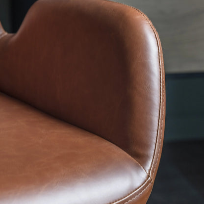 Gallery Direct Faraday Swivel Chair in Brown