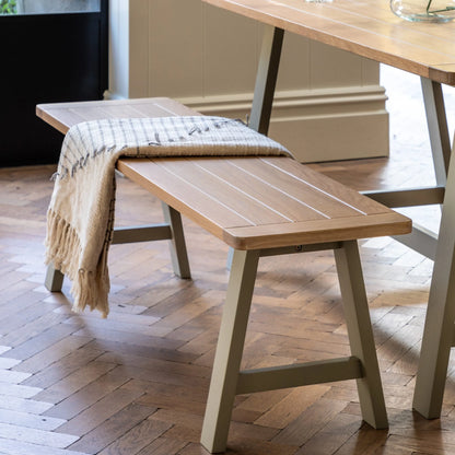 Gallery Direct Eton Trestle Bench in Prairie