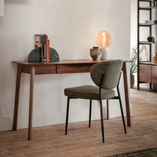 Gallery Direct Madrid 1 Drawer Desk in Walnut